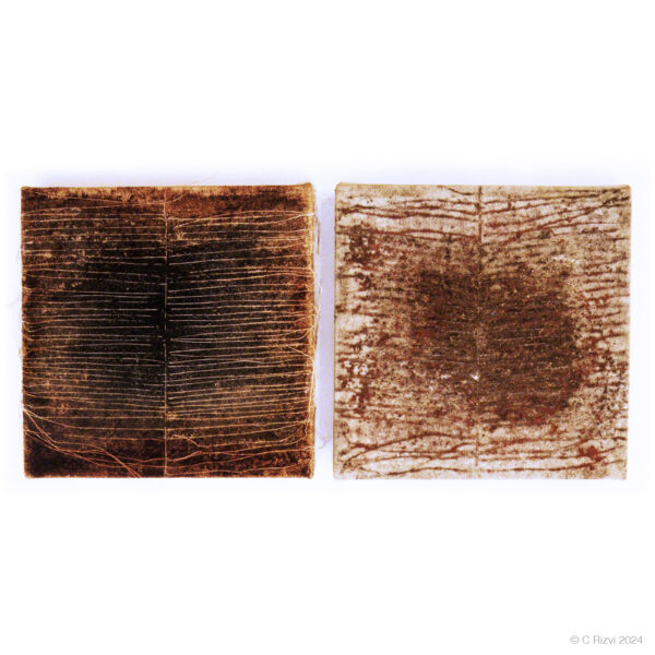 process paintings / oxidising canvases / 2001